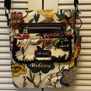 SAKROOTS CROSSBODY BAG with SAKROOTS BIRD CHARM